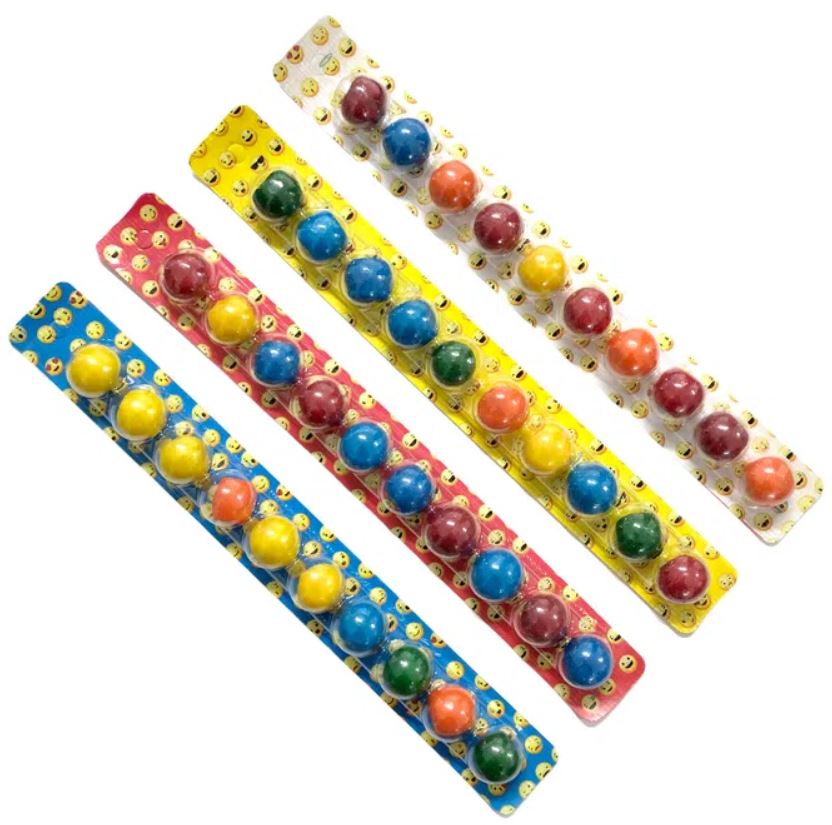 Chicletes de bola coloridos do Paraguai