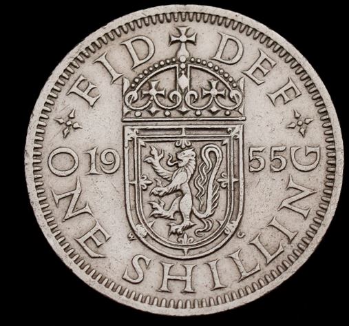 Moeda One Shilling de 1955