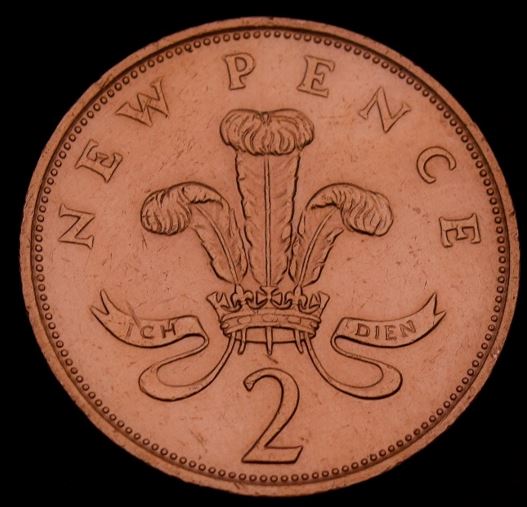 Moeda 2 Pence de 1975