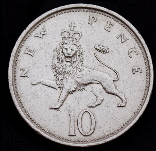 Moeda 10 Pence de 1976