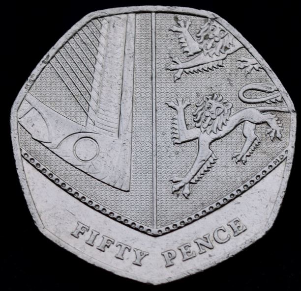 Moeda 50 Pence de 2012