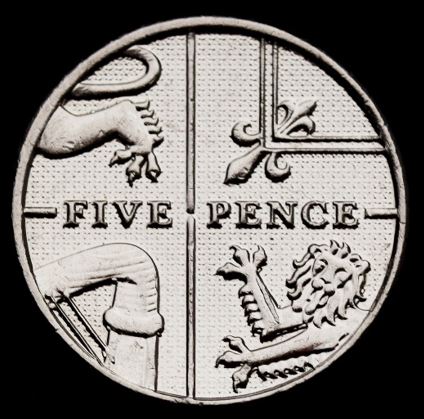 Moeda 5 Pence de 2013