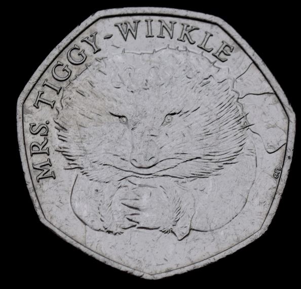 Moeda 50 Pence de 2016 - Mrs. Tiggy-Winkle