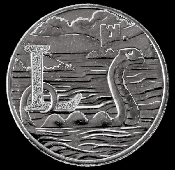 Moeda 10 Pence Srie Alfabeto Letra L de 2018 - Loch Ness Monster