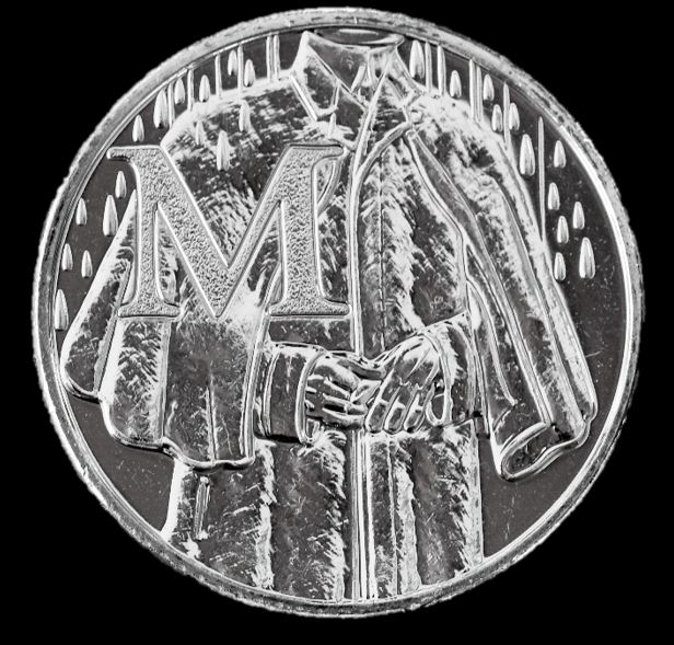 Moeda 10 Pence Srie Alfabeto Letra M de 2018 - Mackintosh